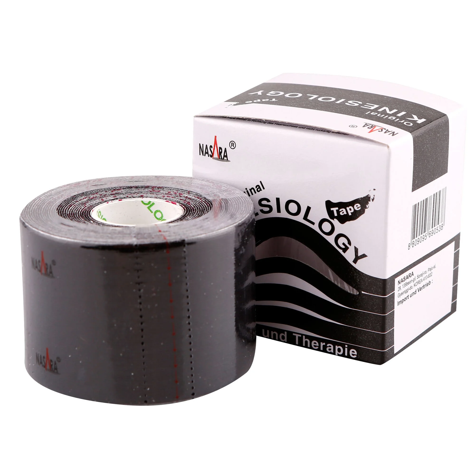 Nasara Kinesiologie Nastro 1 Rotolo - Nero