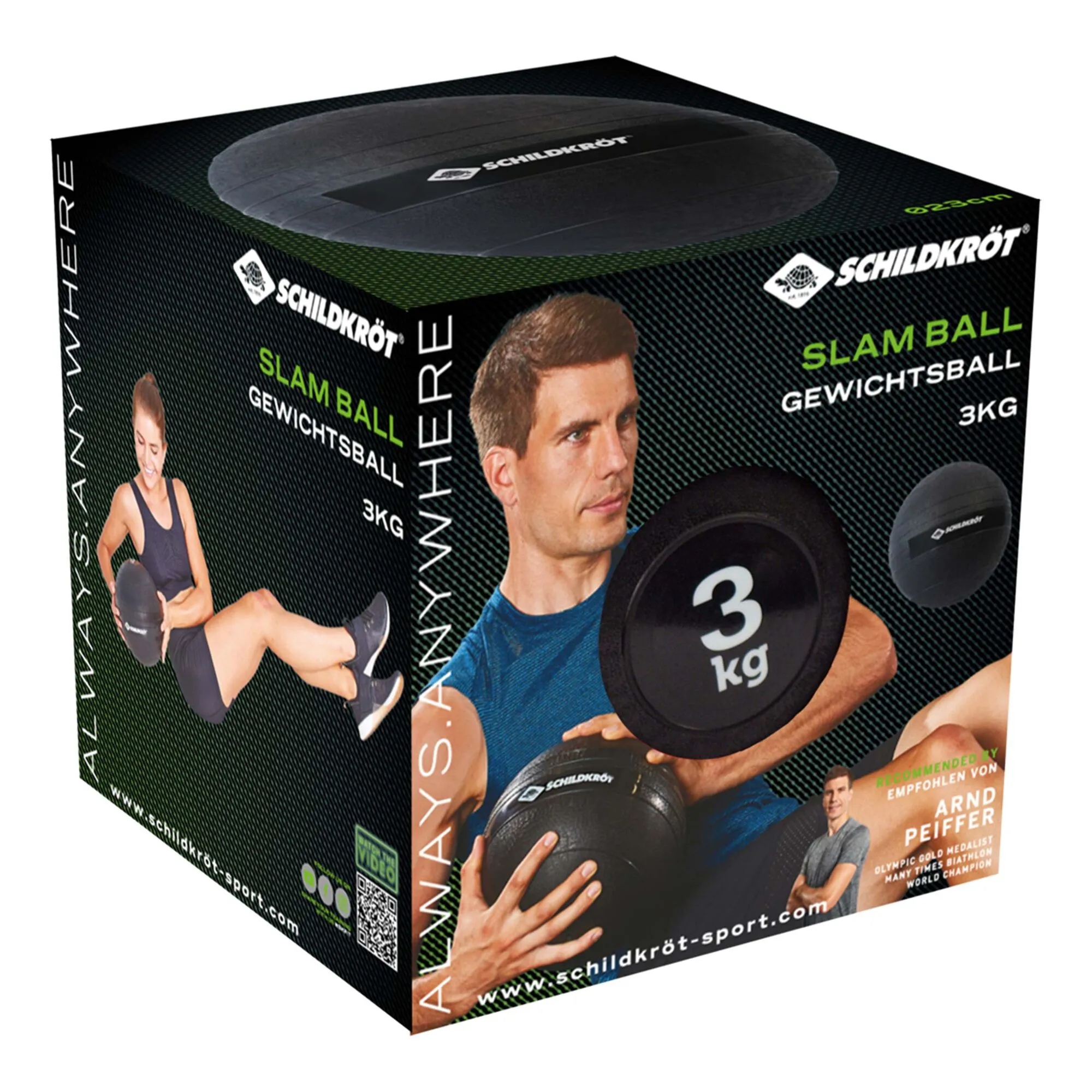 Schildkröt Fitness Slamball Palla Medica 3kg - Nero, Bianco - immagine 2