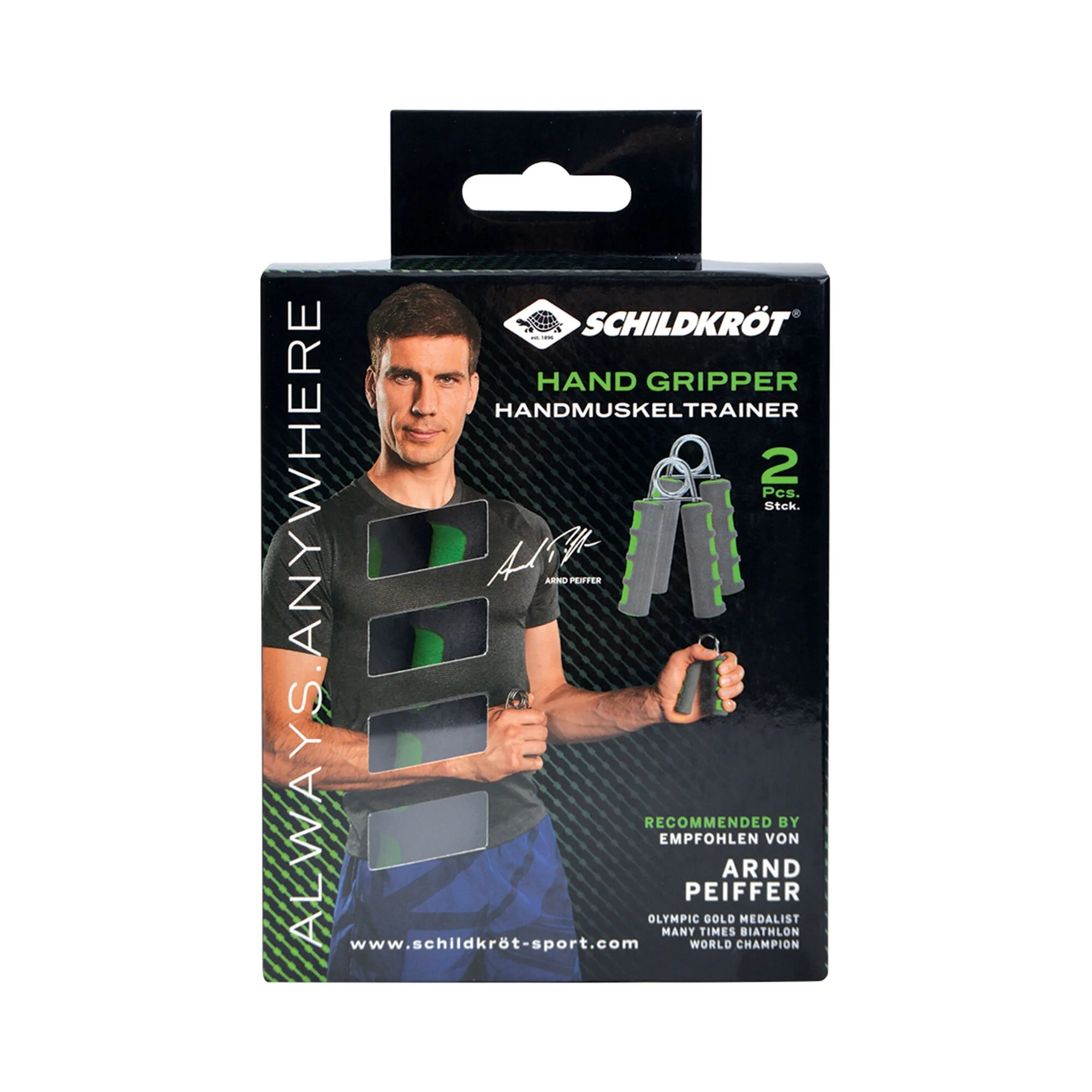 Schildkröt Fitness Handmuskeltrainer 2er Set Sonstiges - Verde, Grigio - immagine 2