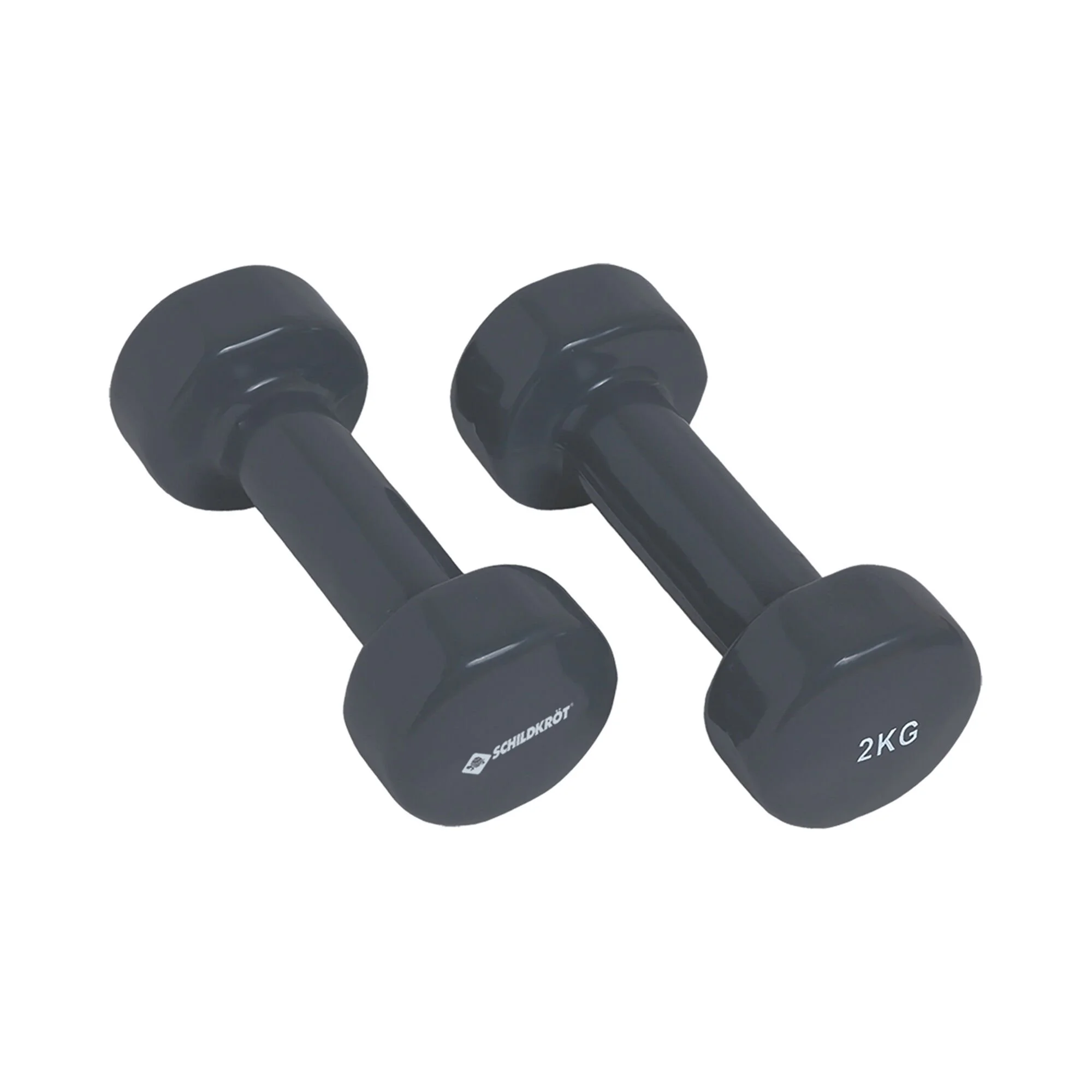 Schildkröt Fitness Vinyl-Hanteln 2 Kg Set Manubrio Soft - Grigio