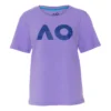 Australian Open AO Stack Print Core Logo Maglietta Donna - Viola