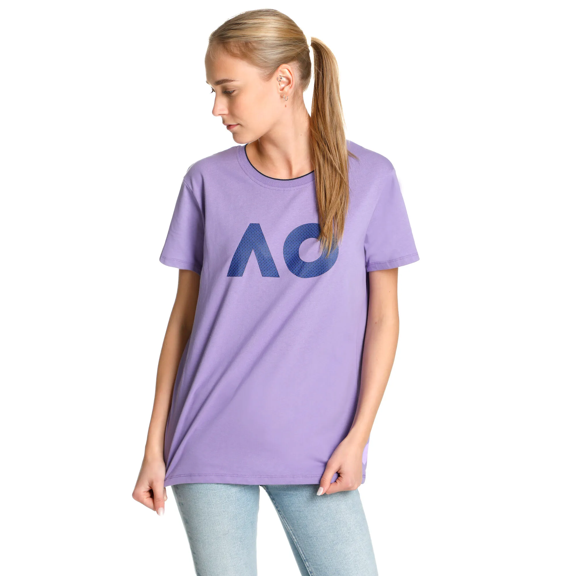 Australian Open AO Stack Print Core Logo Maglietta Donna - Viola - immagine 4