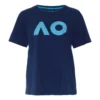 Australian Open AO Stack Print Core Logo Maglietta Donna - Blu Scuro