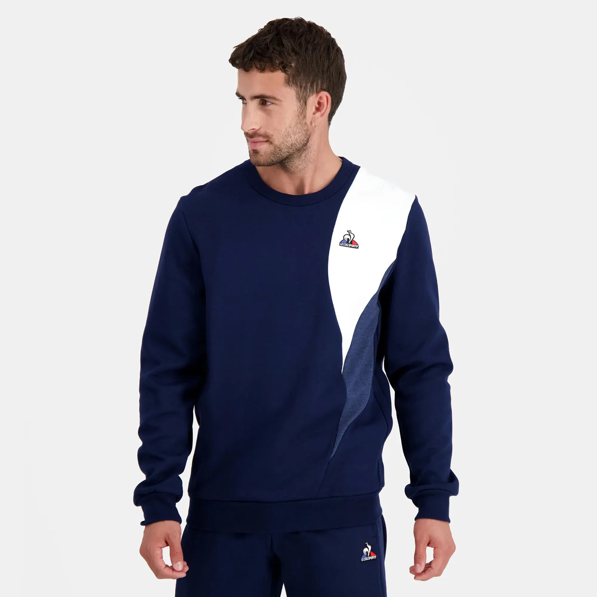 Le Coq Sportif N°1 Felpa Uomini - Blu Scuro, Bianco - immagine 3