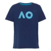 Australian Open AO Stack Print Core Logo Maglietta Uomini - Blu Scuro, Blu