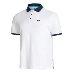 Australian Open AO Player Polo Uomini - Bianco, Blu Scuro
