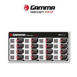Gamma Racket Info Internationale Version Incollare Gli Adesivi Confezione Da 16 - Nero