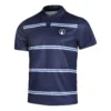 Quiet Please Ocean AOP Stripe Tournament Polo Uomini - Blu