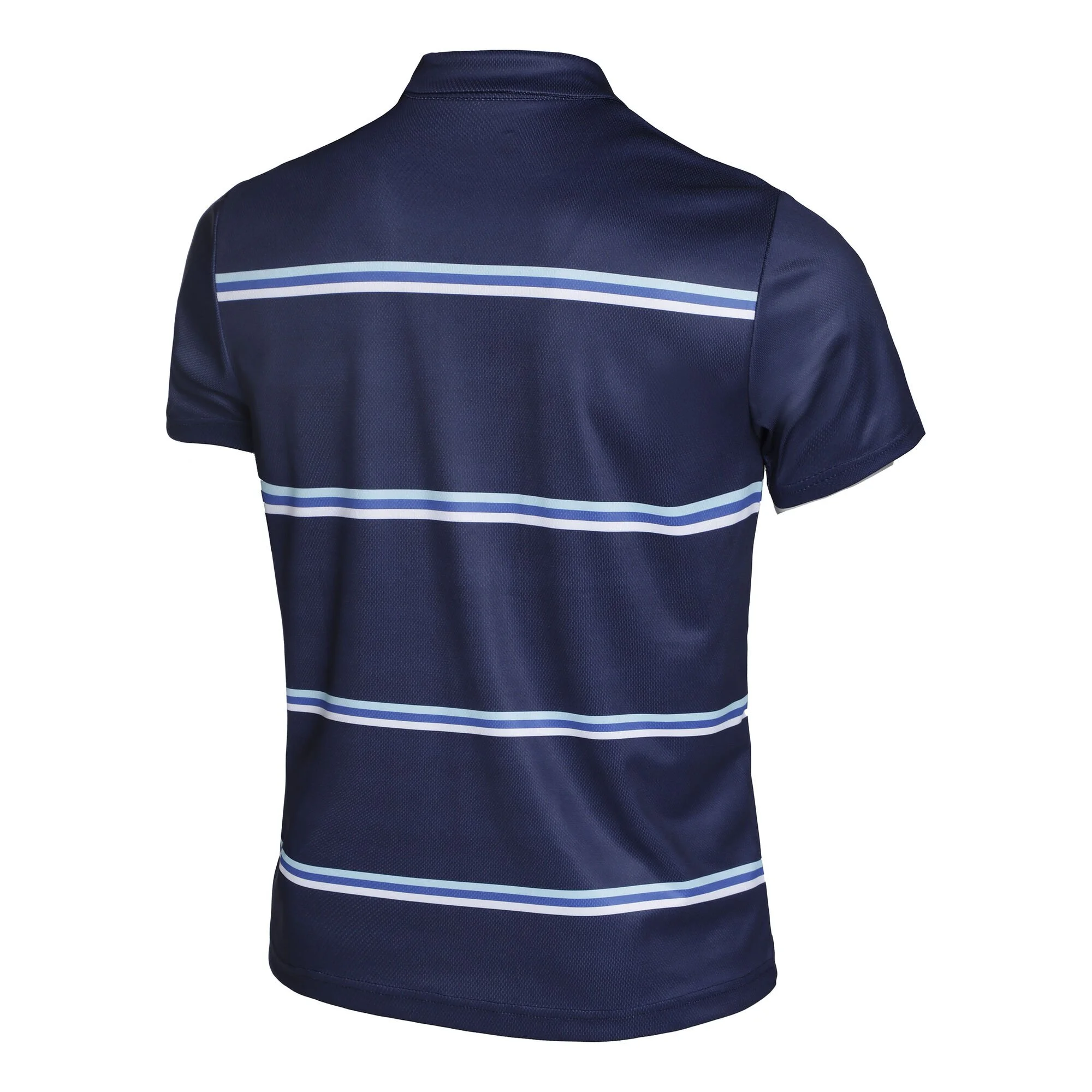 Quiet Please Ocean AOP Stripe Tournament Polo Uomini - Blu - immagine 2
