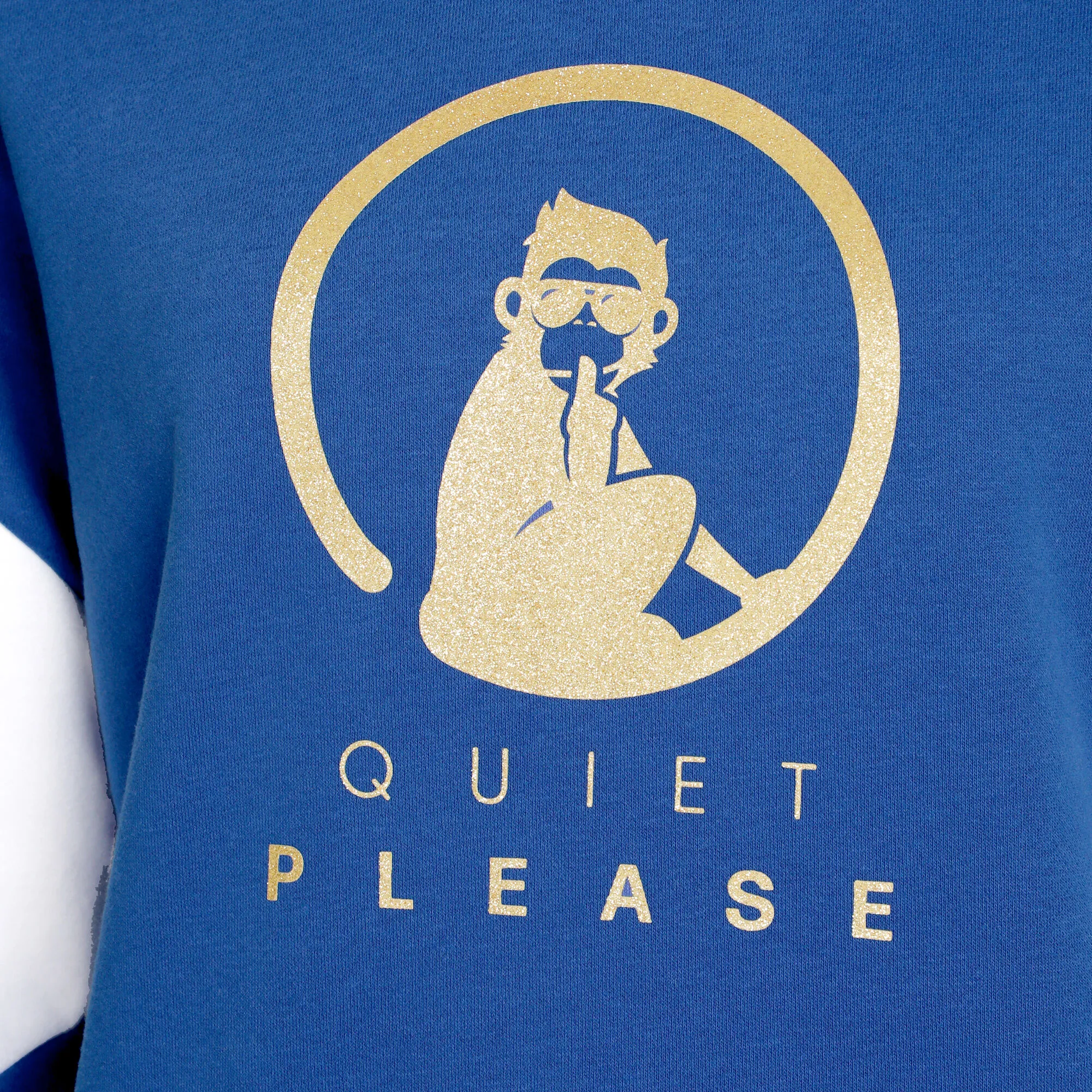 Quiet Please Retro Stripe Felpa Con Cappuccio Donna - Blu, Multicolore - immagine 4