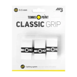 Tennis-Point Classic Grip Confezione Da 3 - Bianco
