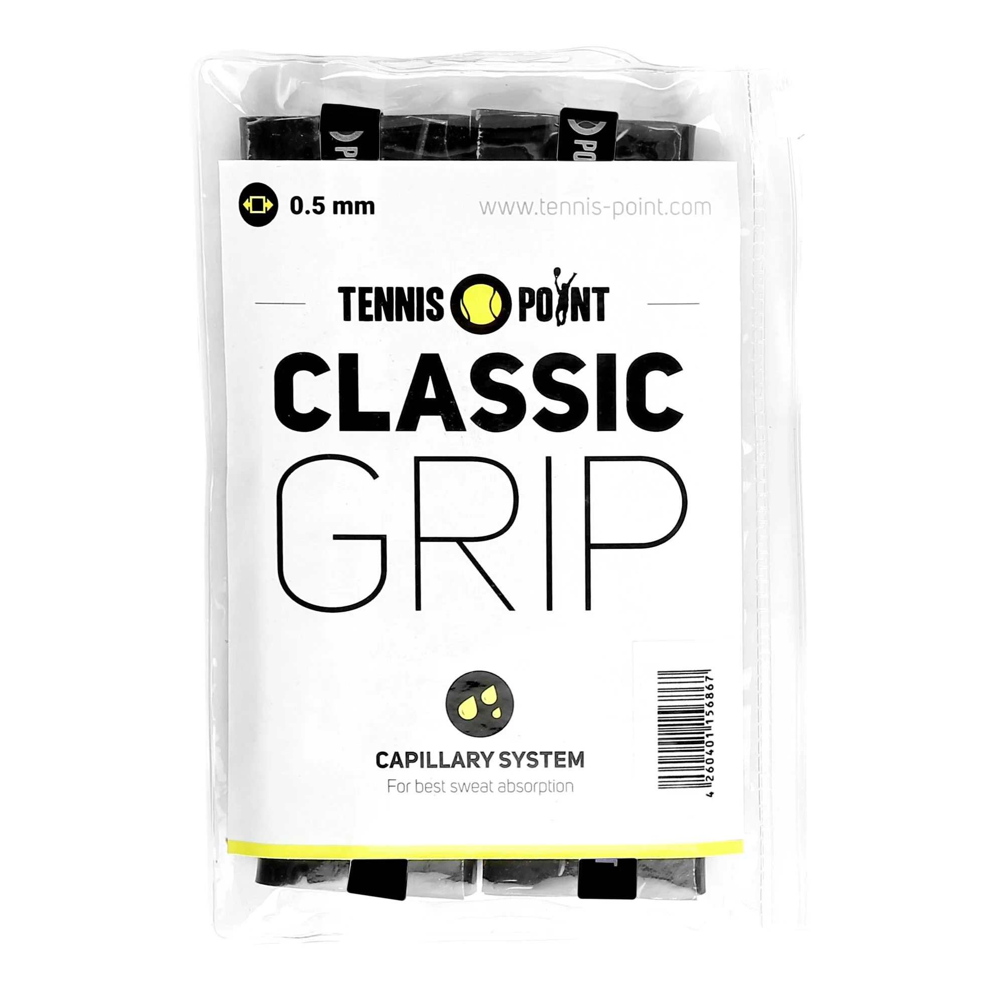 Tennis-Point Classic Grip Confezione Da 12 - Nero