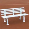 Tegra Panchina Da Tennis 1,5m Con Schienale - Bianco