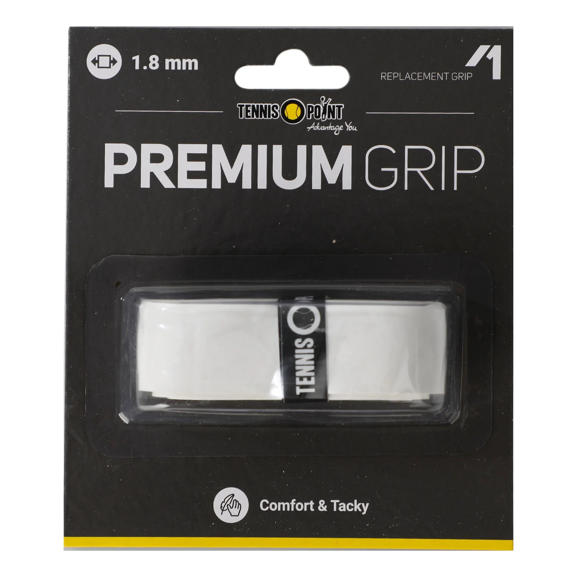 Tennis-Point Premium Grip Confezione Da 1 - Bianco
