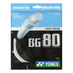 YONEX BG 80 Set Di Corde Per Badminton 10m - Bianco