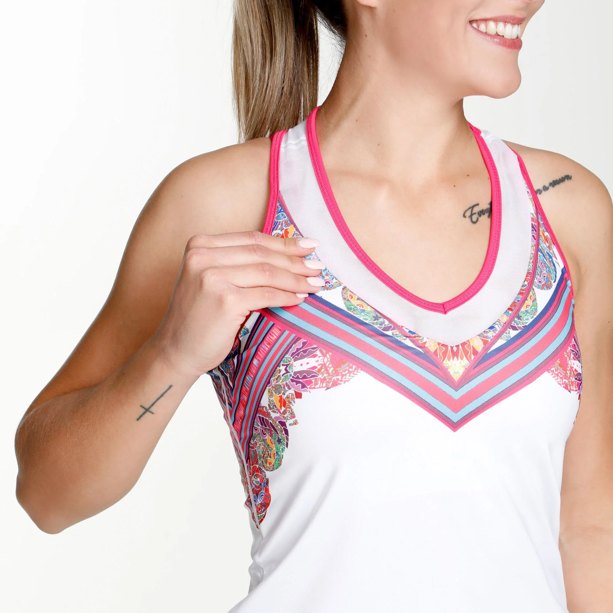 Lucky In Love Athens With Reggiseni Sportivi Donna - Bianco, Multicolore - immagine 6