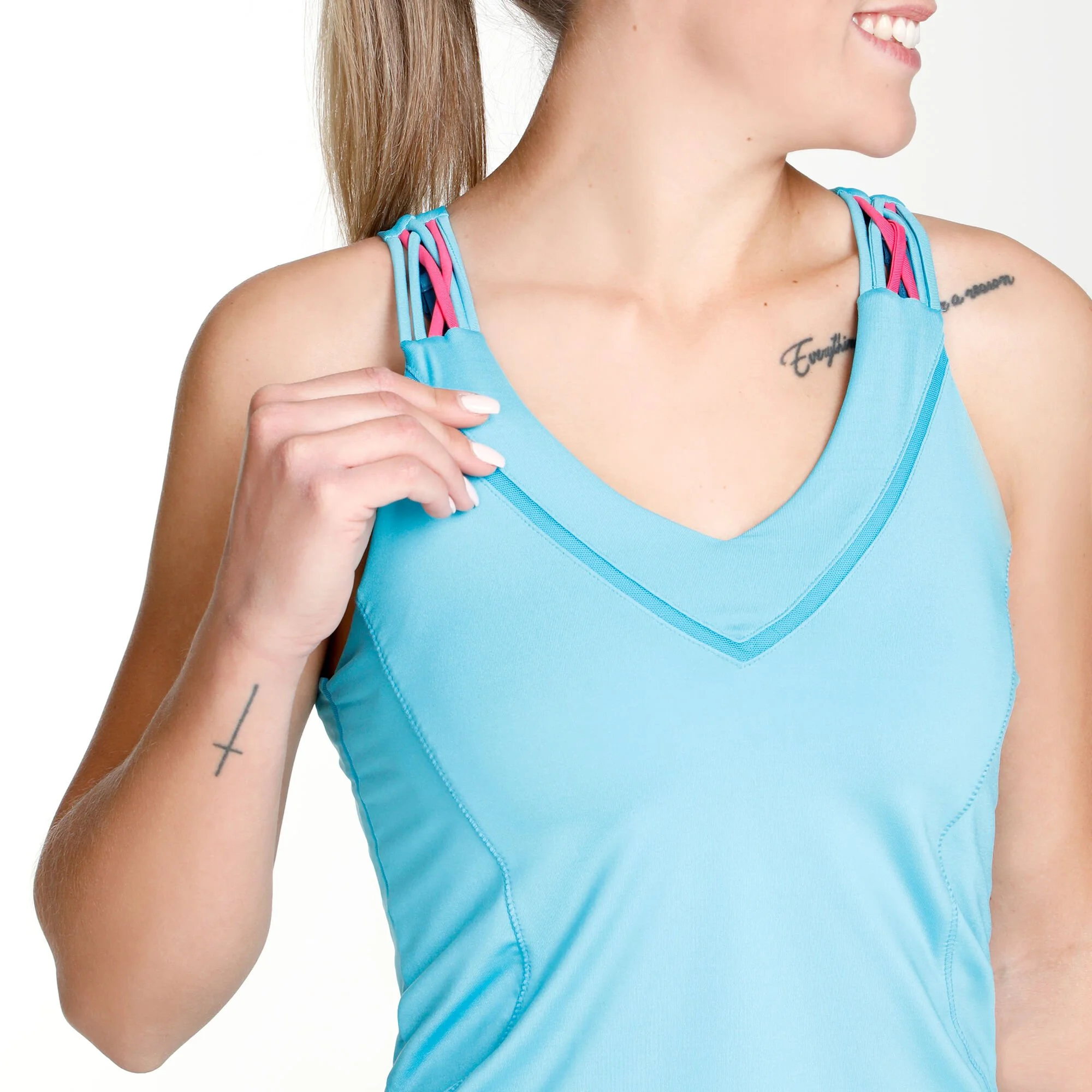 Lucky In Love Entwine Racerback Canottiera Donna - Blu - immagine 5