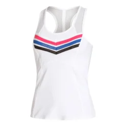 Lucky In Love Shadow Play Racerback Canottiera Donna - Bianco