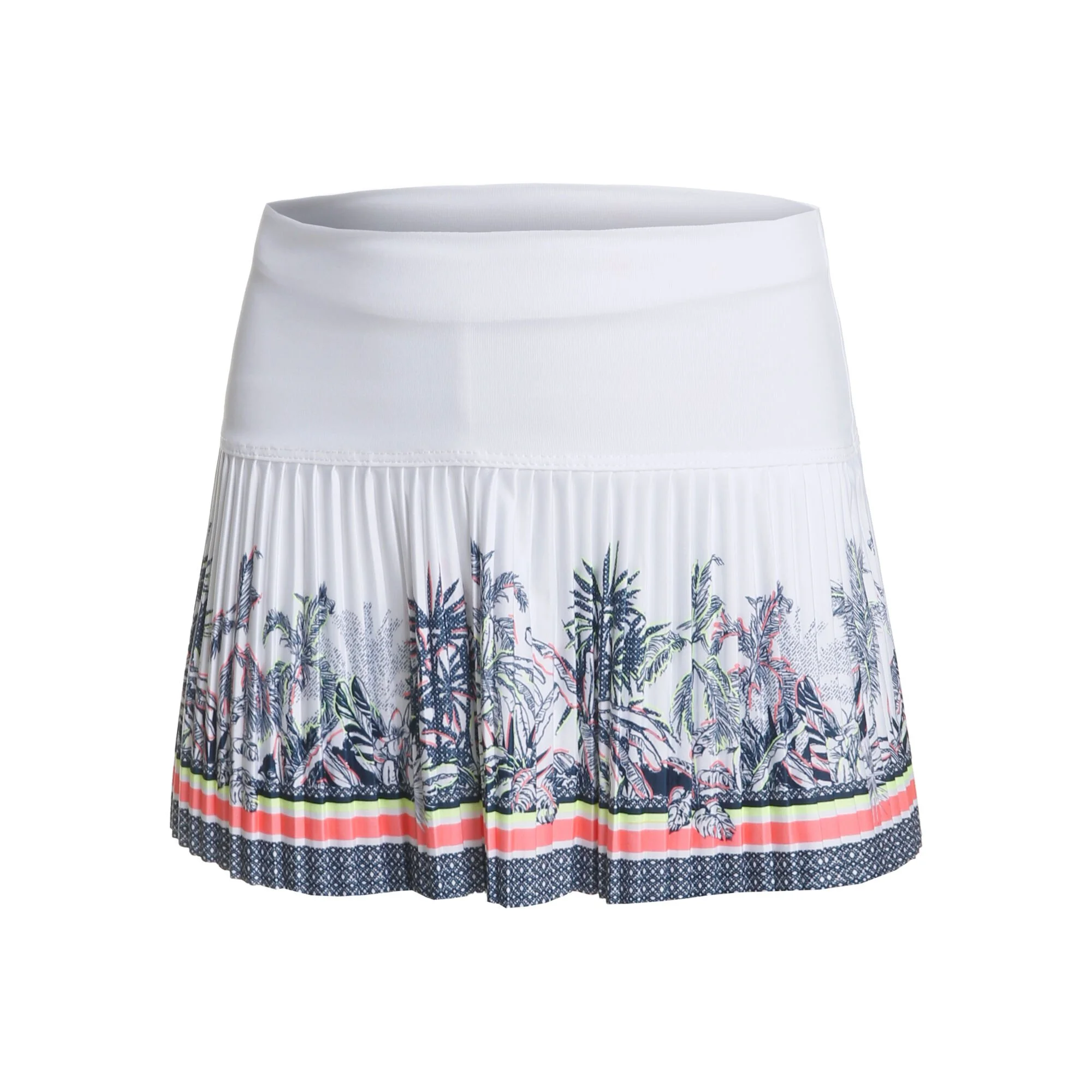 Lucky In Love Palms D'Amour Pleated Gonna Ragazze - Bianco, Multicolore