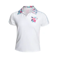 Lucky In Love Flower Frenzy Polo Ragazze - Bianco, Multicolore