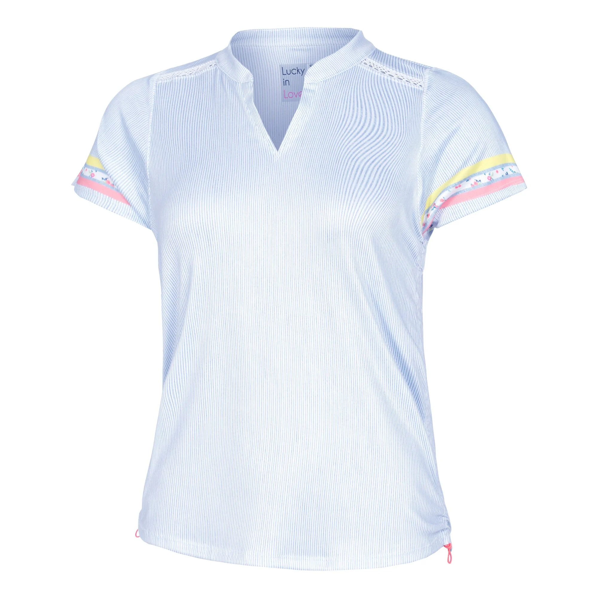 Lucky In Love Chambray Blossom Maglietta Donna - Blu Chiaro, Multicolore