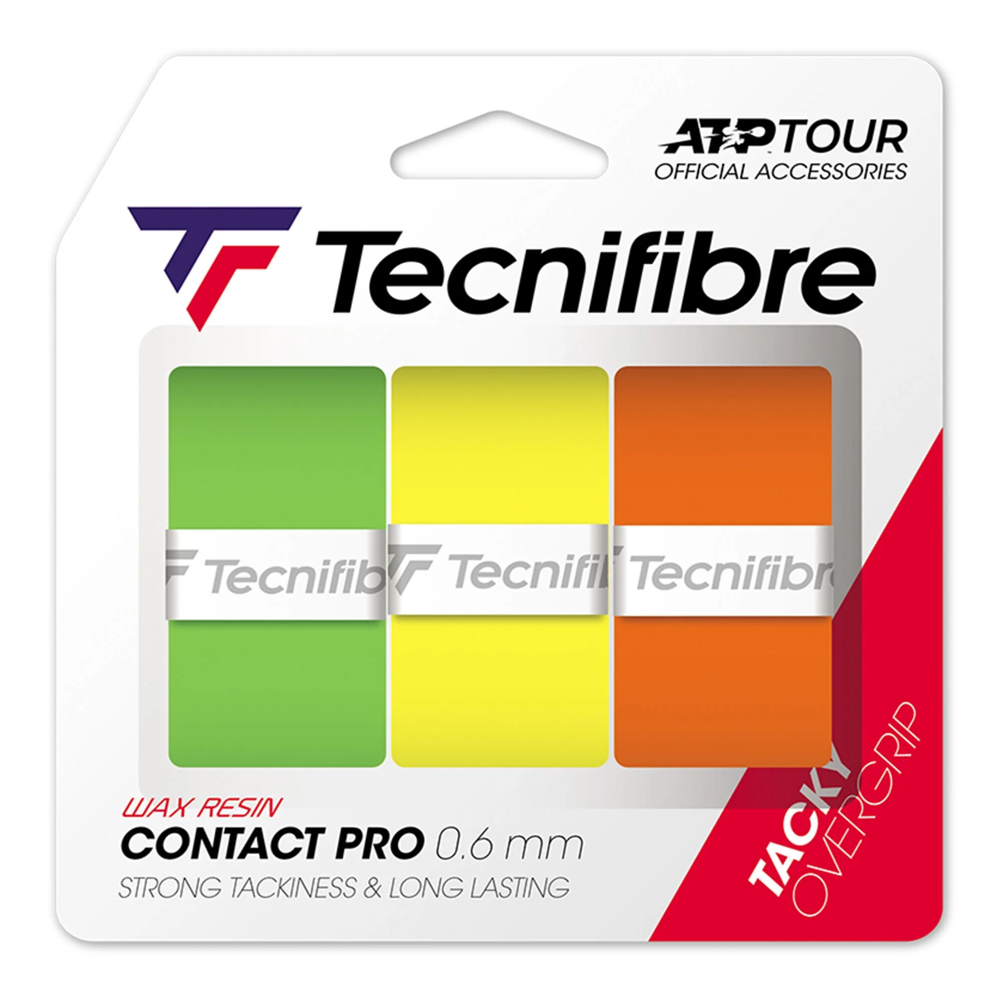 TECNIFIBRE Contact Pro Farbmix 3er Confezione Da 3 - Multicolore