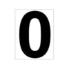 Tegra Platzziffer 0 Schild - Bianco, Nero