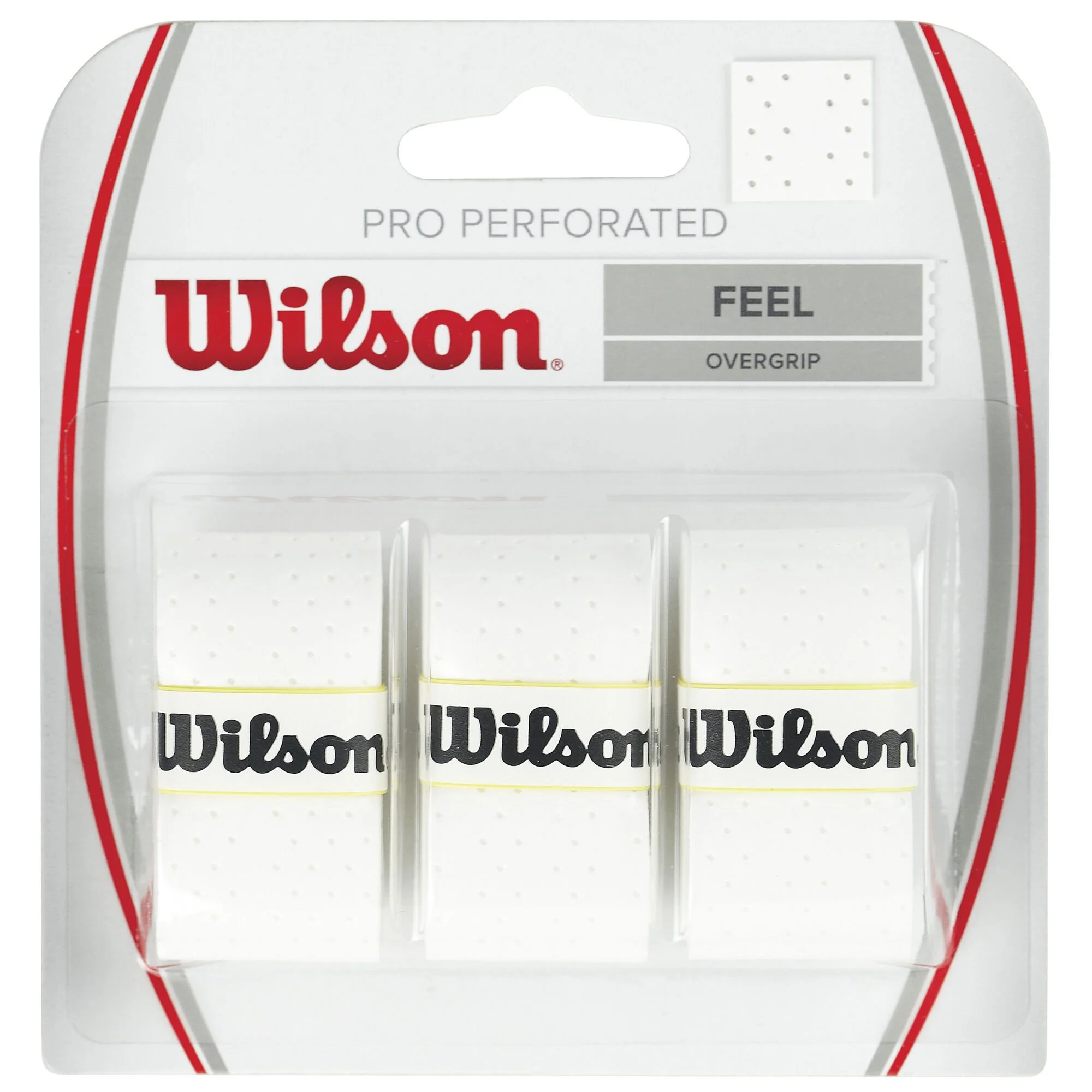 Wilson Pro Overgrip Perforated Confezione Da 3 - Bianco