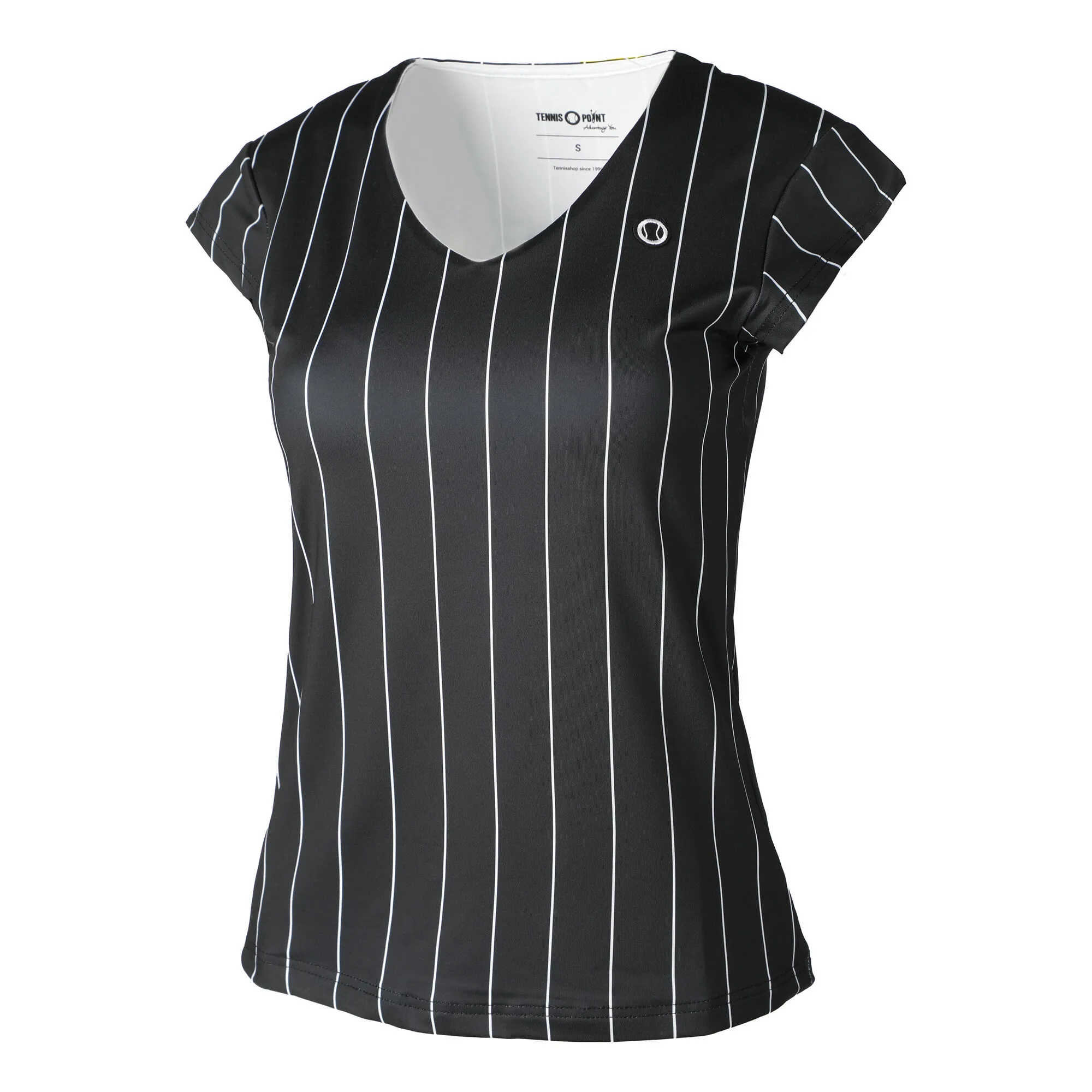 Tennis-Point Stripes Maglietta Edizione Speciale Donna - Nero, Bianco
