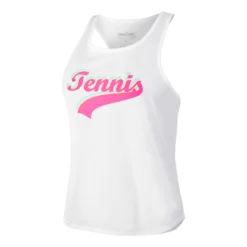 Tennis-Point Tennis Signature Canottiera Donna - Bianco, Multicolore