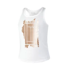 Tennis-Point Glitter Court Canottiera Ragazze - Bianco, Oro