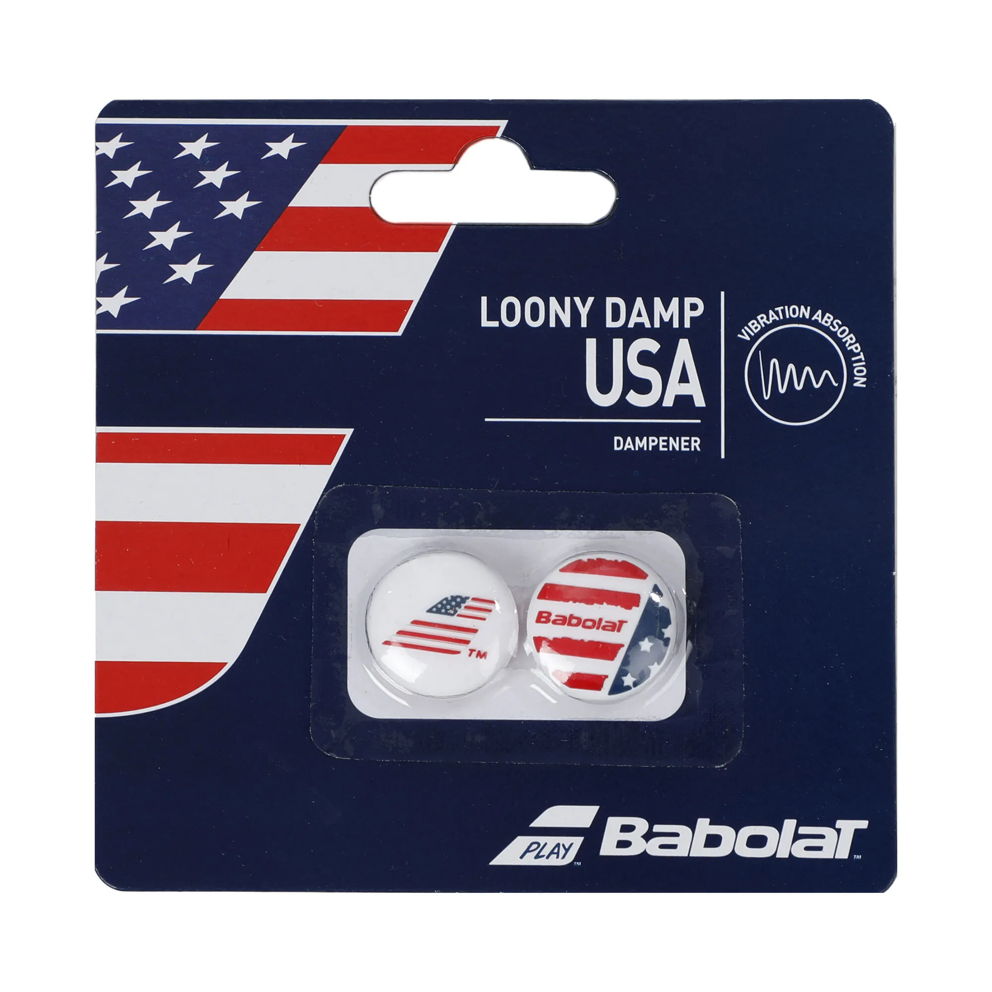 Babolat Loony Damp USA Antivibrazioni Confezione Da 2 - Blu, Rosso
