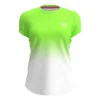 BIDI BADU Crew Gradiant Maglietta Donna - Verde Neon, Bianco