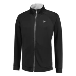 Dunlop Knitted Giacca Da Allenamento Ragazzi - Nero, Bianco