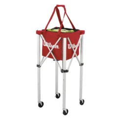 Wilson Tennis Teaching 150 Carrello Per Palline Con Rotoli - Rosso