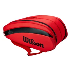Wilson Roger Federer DNA Borsa Per Racchetta Da 12 - Rosso, Nero