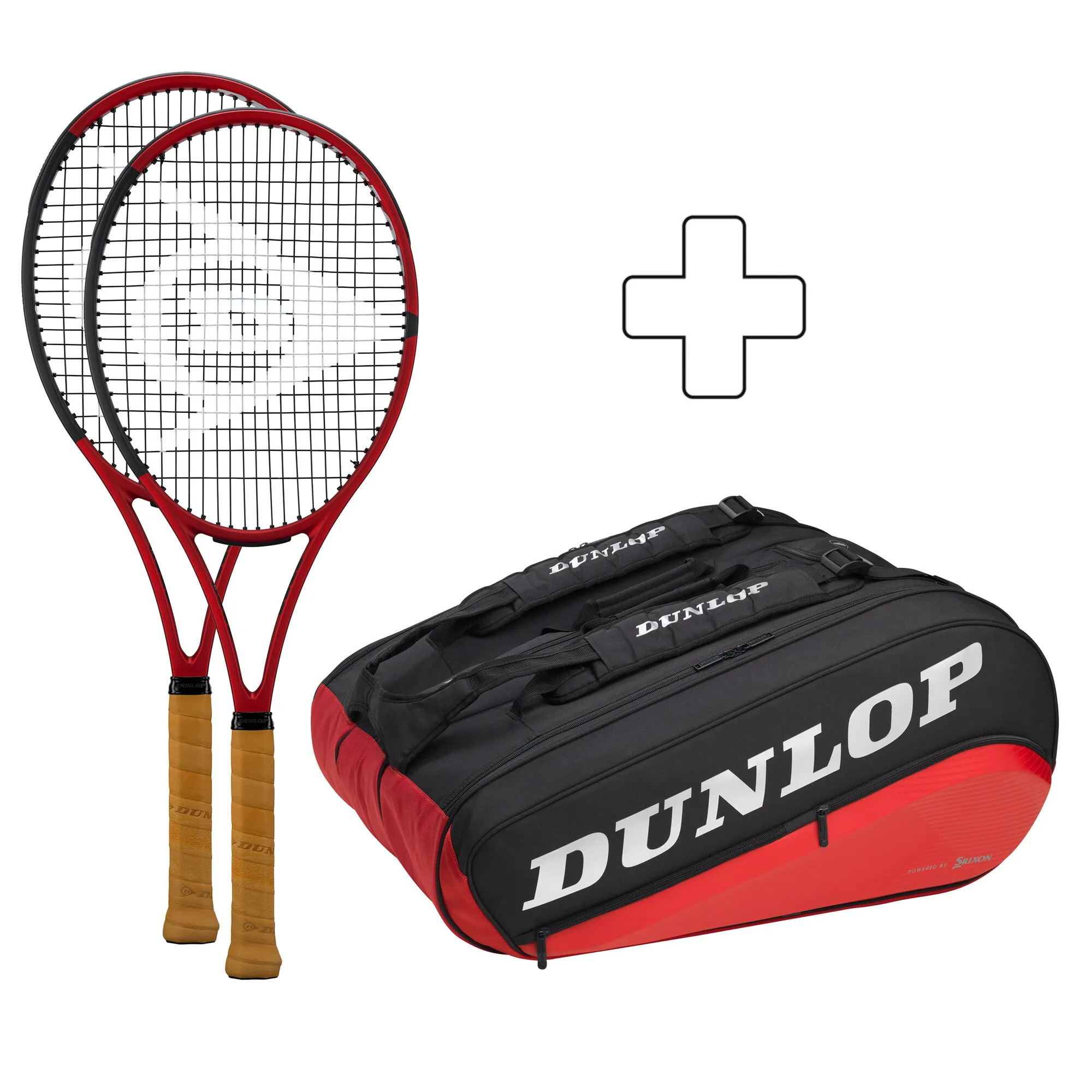 Dunlop 2x CX 200 Tour 18x20 In Aggiunta Borsa Per Racchetta