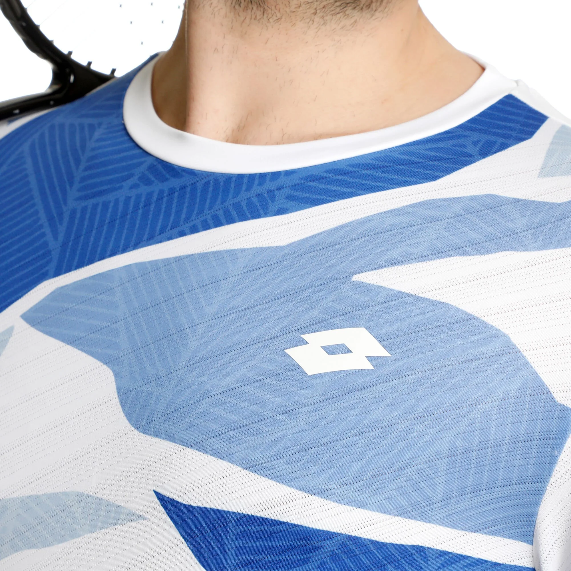 Lotto Tech 1 D2 Maglietta Uomini - Bianco, Blu - immagine 5