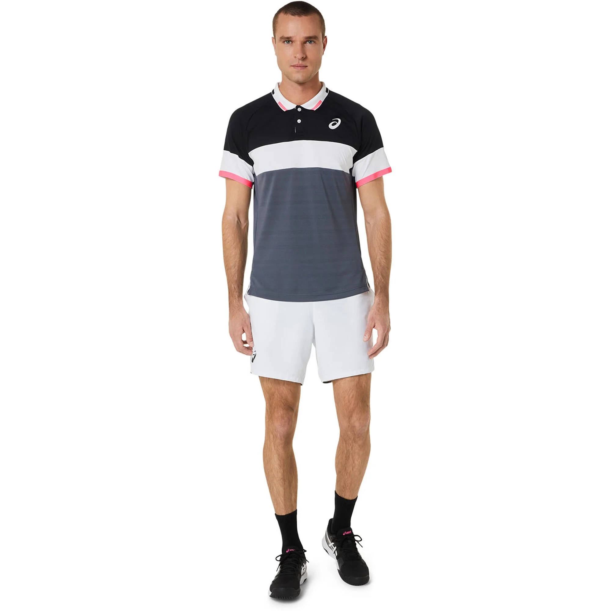 Asics Match Polo Uomini - Nero, Rosso - immagine 10