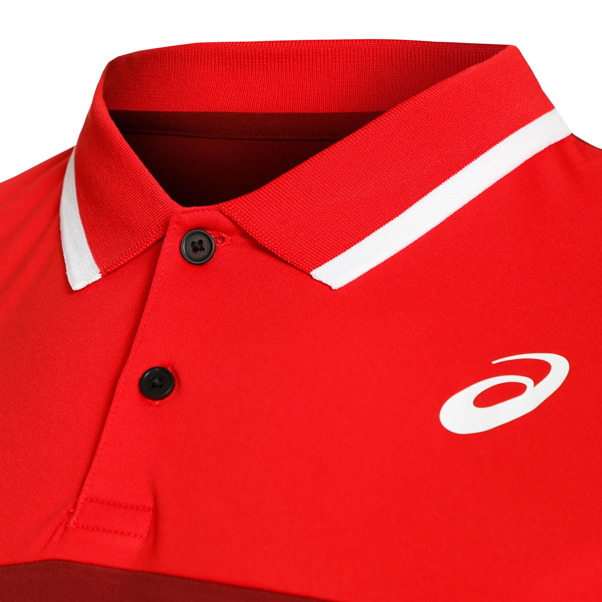 Asics Court Polo Uomini - Rosso Scuro, Rosso - immagine 3