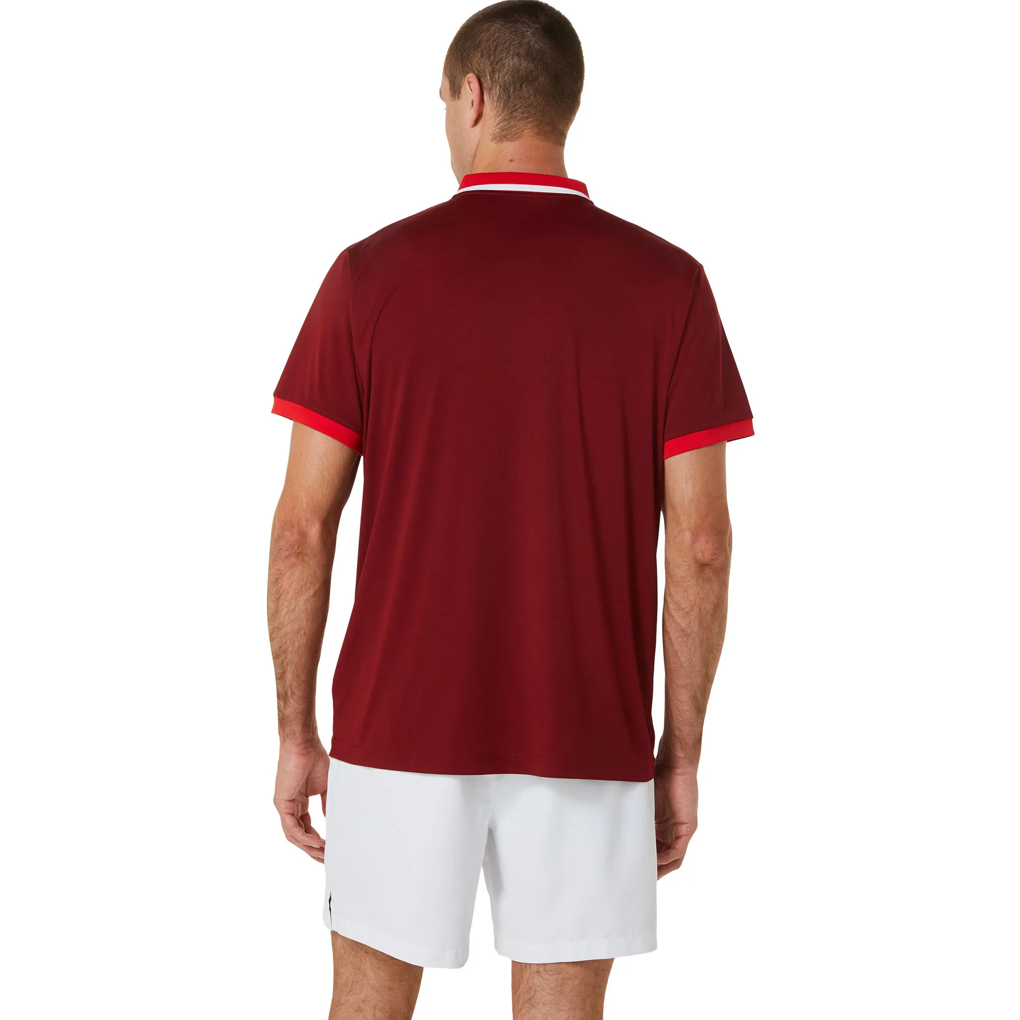 Asics Court Polo Uomini - Rosso Scuro, Rosso - immagine 5