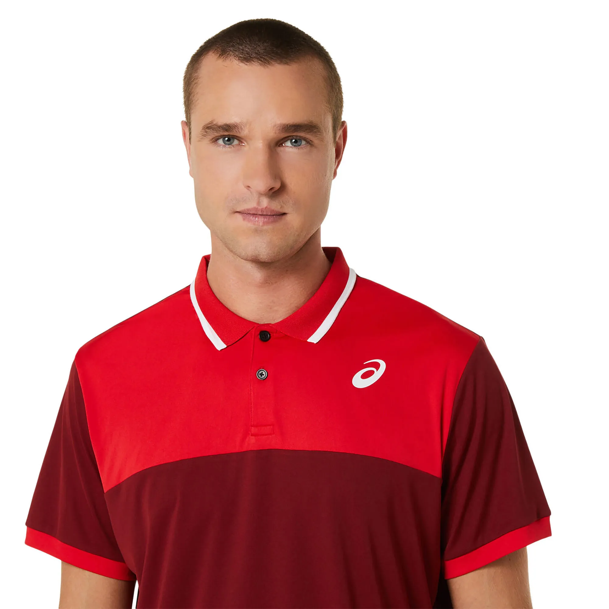 Asics Court Polo Uomini - Rosso Scuro, Rosso - immagine 6