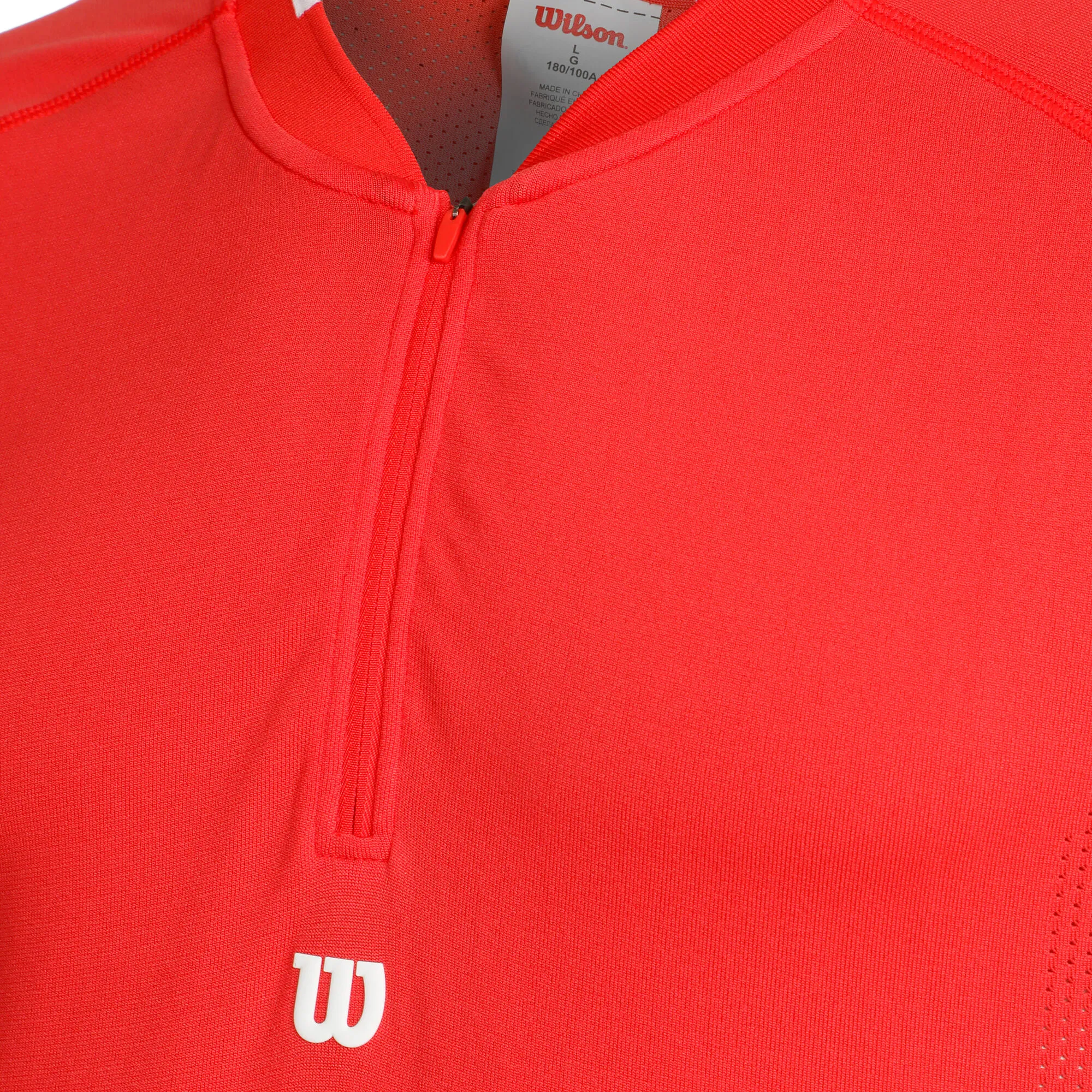 Wilson Players Seamless Zip Henley 2.0 Maglietta Uomini - Rosso - immagine 3