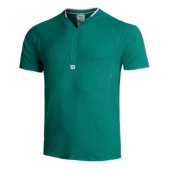 Wilson Players Seamless Zip Henley 2.0 Maglietta Uomini - Verde