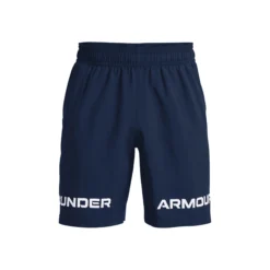 Under Armour Woven Graphic Wordmark Pantaloncini Uomini - Blu, Bianco