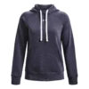 Under Armour Rival Fleece Felpa Con Cappuccio Donna - Grigio Scuro