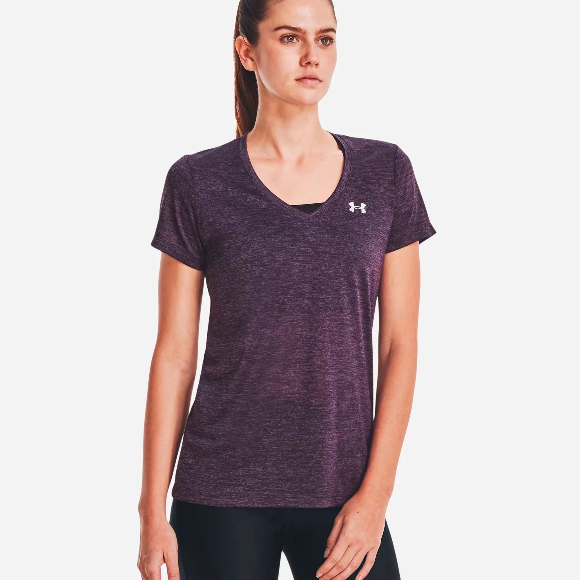 Under Armour Tech Twist Maglietta Donna - Viola - immagine 3
