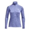 Under Armour Tech Half-Zip Warm Up Twist Manica Lunga Donna - Lilla