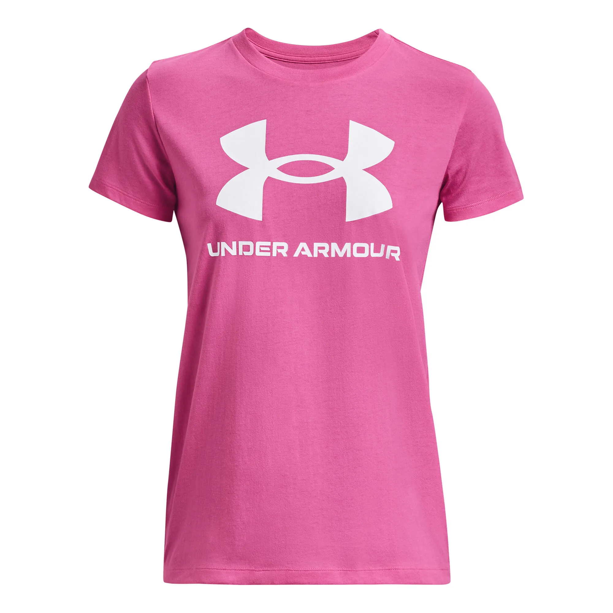 Under Armour Sportstyle Logo Graphic Maglietta Donna - Rosa, Bianco