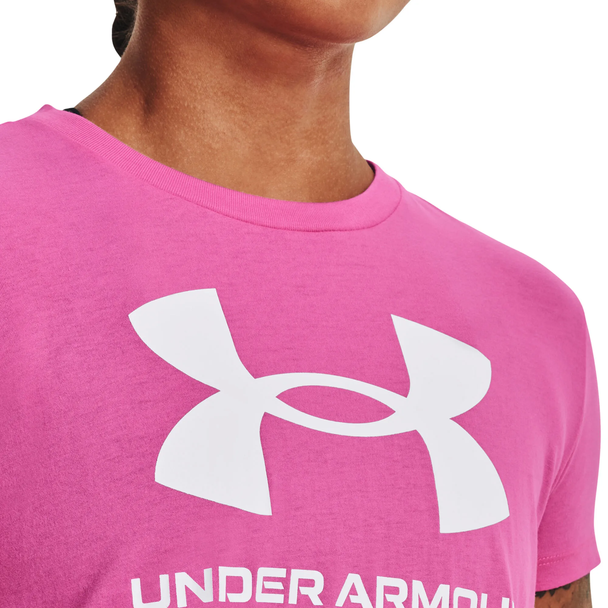 Under Armour Sportstyle Logo Graphic Maglietta Donna - Rosa, Bianco - immagine 6